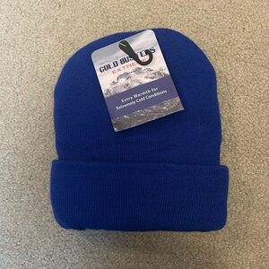 Cold Busters Extreme Blue Thermal Lined Heavy Knit Beanie Cuff